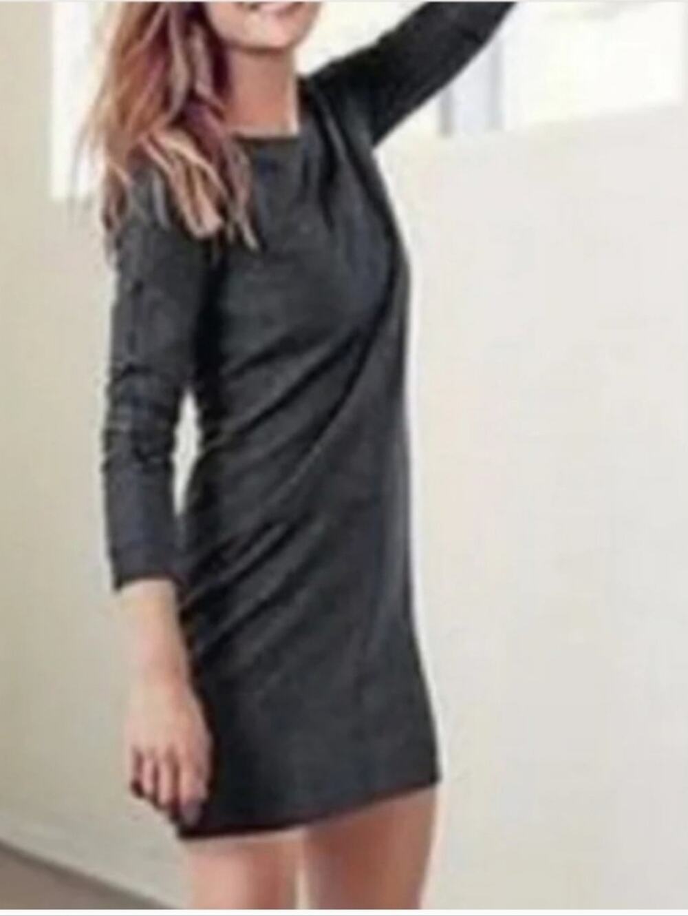 Athleta Salinas Sweatshirt Dress Heather Grey Size XS Long Sleeve